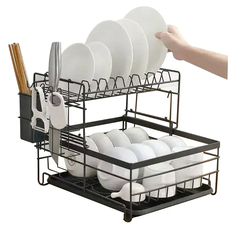 3 Tier Detachable Stainless Steel Wire Drainer Storage Holders And Dish Drying Rack